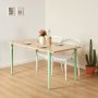 HANAH HOME Trpezarijski sto Eurotas Wooden Mint Green - slika 1