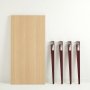 HANAH HOME Trpezarijski sto Eurotas Wooden Burgundy - slika 4
