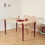 HANAH HOME Trpezarijski sto Eurotas Wooden Burgundy - slika 1