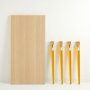 HANAH HOME Trpezarijski sto Eurotas Wooden Yellow - slika 4