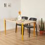 HANAH HOME Trpezarijski sto Eurotas Wooden Yellow - slika 1