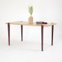 HANAH HOME Trpezarijski sto Pineios Wooden Burgundy - slika 2