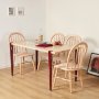 HANAH HOME Trpezarijski sto Pineios Wooden Burgundy - slika 1