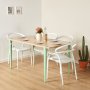 HANAH HOME Trpezarijski sto Pineios Wooden Mint Green - slika 1