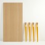 HANAH HOME Trpezarijski sto Pineios Wooden Yellow - slika 4