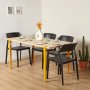 HANAH HOME Trpezarijski sto Pineios Wooden Yellow - slika 1