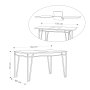HANAH HOME Trpezarijski sto Pal Anthracite - slika 5
