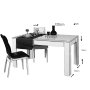 HANAH HOME Trpezarijski sto Oblo Shiny White - slika 5