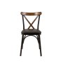 HANAH HOME Trpezarijska stolica Oliver Sandalyer Black Barok v2 - slika 1