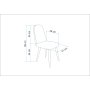 HANAH HOME Trpezarijska stolica Vina Mini 1005 Oak Cream - slika 3