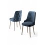 HANAH HOME Set 2 stolice Newa Anthracite Chrome - slika 2