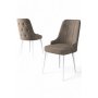 HANAH HOME Set 2 stolice Newa Cappuccino White - slika 2