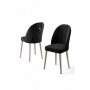 HANAH HOME Set 2 stolice Mara Black Chrome - slika 2