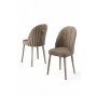 HANAH HOME Set 2 stolice Mara Cappuccino Chrome - slika 2