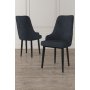 HANAH HOME Set 2 stolice Trex Anthracite Black - slika 1