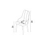 HANAH HOME Set 2 stolice Trex Anthracite White - slika 3