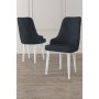 HANAH HOME Set 2 stolice Trex Anthracite White - slika 1