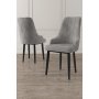 HANAH HOME Set 2 stolice Trex Grey Black - slika 1