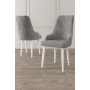 HANAH HOME Set 2 stolice Trex Grey White - slika 1