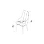 HANAH HOME Set 2 stolice Neta Anthracite White - slika 3