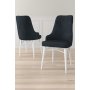 HANAH HOME Set 2 stolice Neta Anthracite White - slika 1