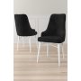 HANAH HOME Set 2 stolice Neta Black White - slika 1