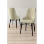 HANAH HOME Set 2 stolice Neta Cream Black - slika 1