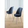 HANAH HOME Set 2 stolice Pefa Anthracite Chrome - slika 1