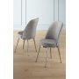 HANAH HOME Set 2 stolice Pefa Grey Chrome - slika 1
