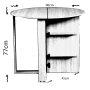 HANAH HOME Sto Middle Shiny White - slika 5