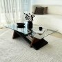HANAH HOME Sto za dnevnu sobu Livello Black Chesnut - slika 2
