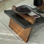HANAH HOME Sto za dnevnu sobu Livello Black Chesnut - slika 3
