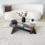 HANAH HOME Sto za dnevnu sobu Livello Black Chesnut - slika 5