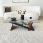 HANAH HOME Sto za dnevnu sobu Livello Black Chesnut - slika 1