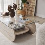 HANAH HOME Sto za dnevnu sobu Brise Travertine Transparent - slika 5