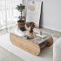 HANAH HOME Sto za dnevnu sobu Brise Sapphire Oak Transparent - slika 1