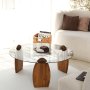 HANAH HOME Sto za dnevnu sobu Surf Chesnut Fume - slika 2