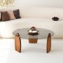 HANAH HOME Sto za dnevnu sobu Surf Chesnut Fume - slika 1