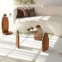 HANAH HOME Sto za dnevnu sobu Surf Chesnut Transparent - slika 5