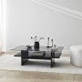 HANAH HOME Sto za dnevnu sobu Saga Rectangle Black Fume - slika 4