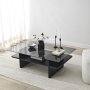 HANAH HOME Sto za dnevnu sobu Saga Rectangle Black Fume - slika 5