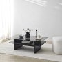 HANAH HOME Sto za dnevnu sobu Saga Rectangle Black Fume - slika 1
