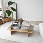 HANAH HOME Sto za dnevnu sobu Saga Rectangle Sapphire Transparent - slika 4
