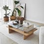 HANAH HOME Sto za dnevnu sobu Saga Rectangle Sapphire Transparent - slika 5