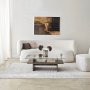 HANAH HOME Sto za dnevnu sobu Saga Rectangle Walnut Transparent - slika 2