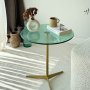 HANAH HOME Pomoćni stočić Solis 40 Gold Green - slika 2