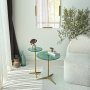 HANAH HOME Pomoćni stočić Solis 40 Gold Green - slika 5