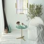 HANAH HOME Pomoćni stočić Solis 40 Gold Green - slika 1