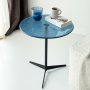 HANAH HOME Pomoćni stočić Solis 40 Black Blue - slika 2