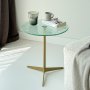 HANAH HOME Pomoćni stočić Solis 40 Gold Transparent - slika 2